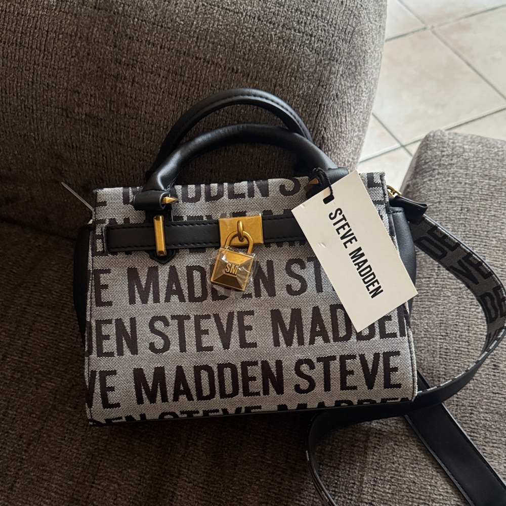 Steve Madden Monochrome Logo Handbag